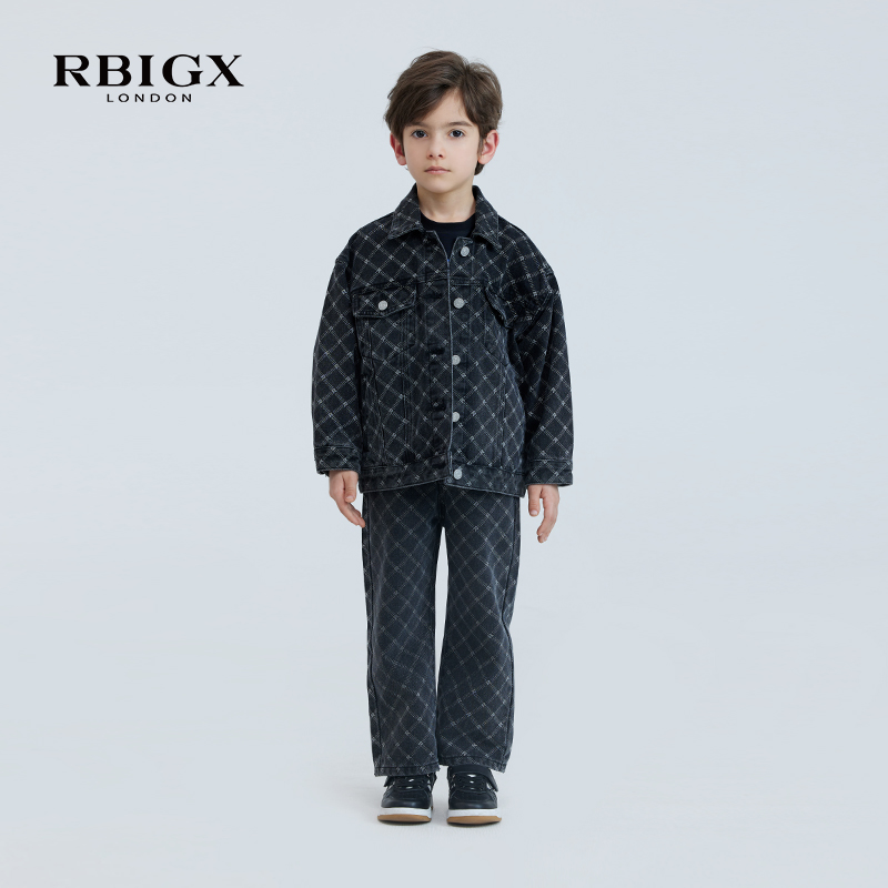 RBIGX/瑞比克轻奢印花水洗牛仔裤