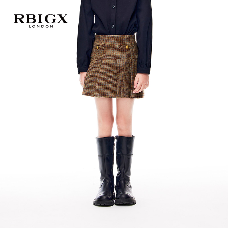 RBIGX瑞比克百搭贵族百褶半身裙