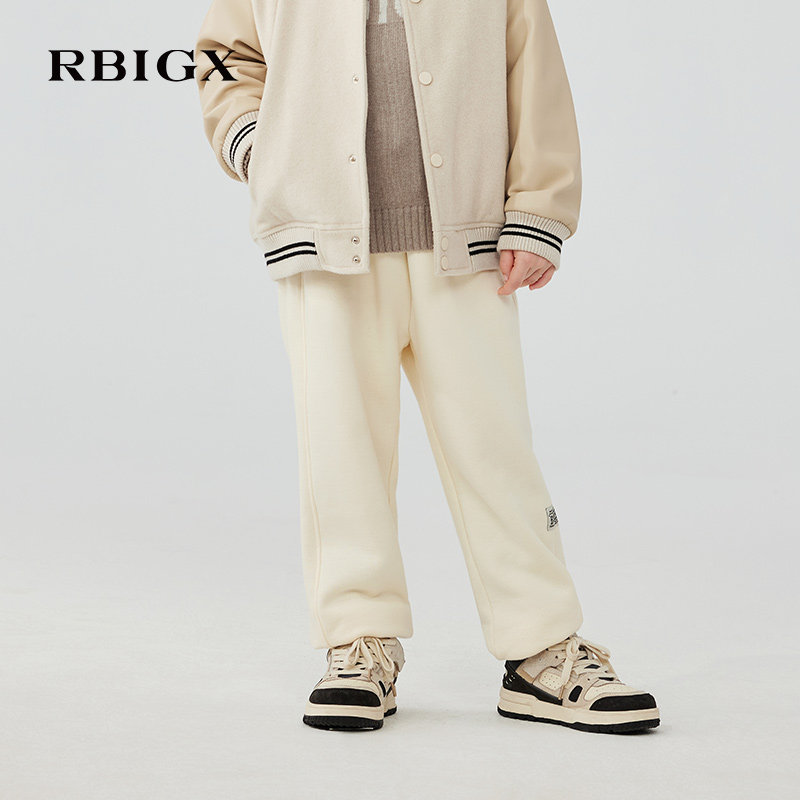 瑞比克童装冬季新款时尚休闲百搭宽松男童针织运动裤卫裤，温州品质，时尚保暖两不误