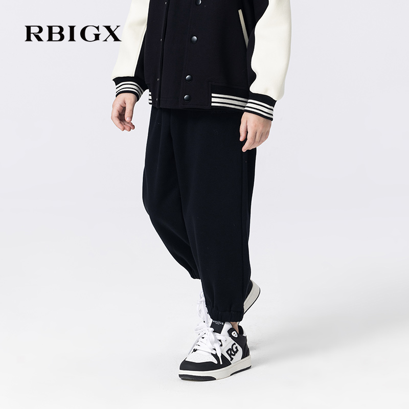 瑞比克美式复古针织运动裤