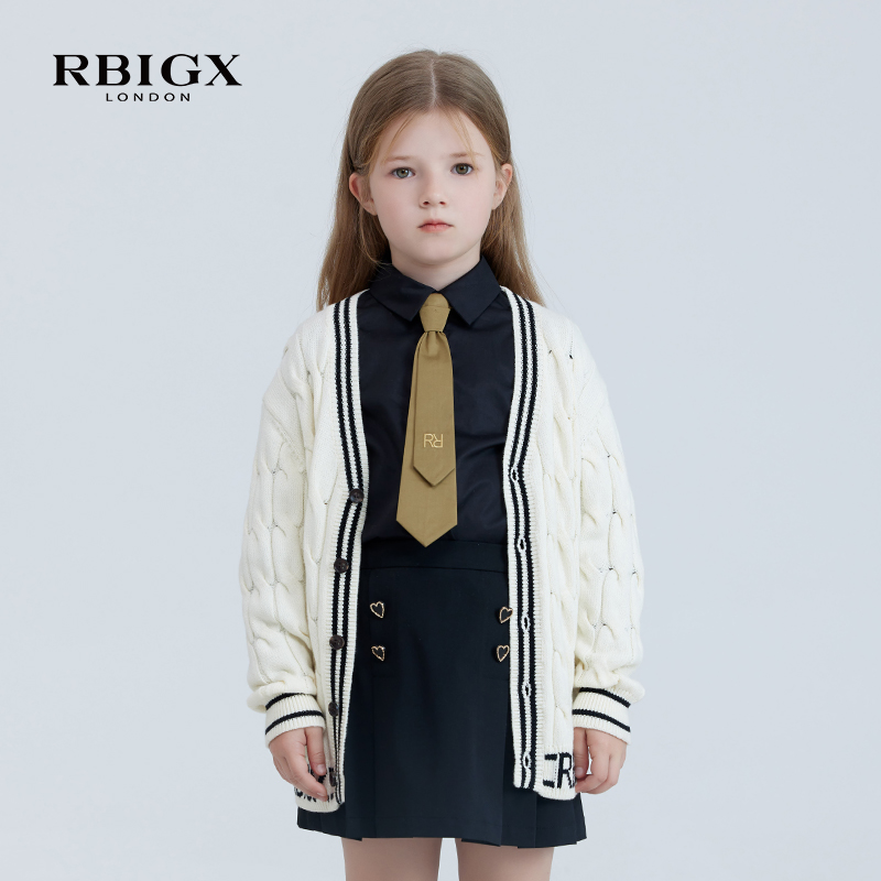 RBIGX/瑞比克可脱卸领带纯棉衬衫