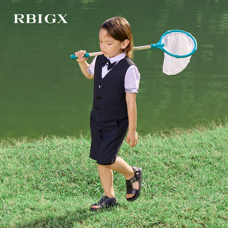 RBIGX瑞比克童装夏季新款英伦风贵族设计感帅气儿童西服马甲