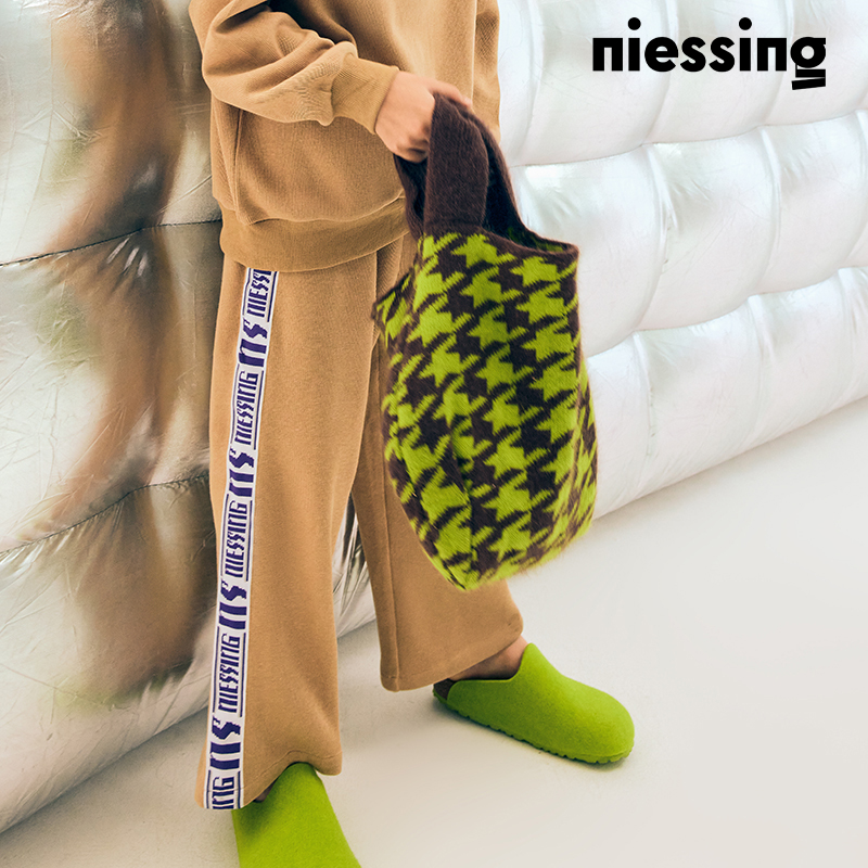 NIESSING尼辛设计感侧边长裤
