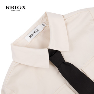 长袖 RBIGX瑞比克童装 新款 秋季 上衣男童百搭纯棉设计感儿童衬衫