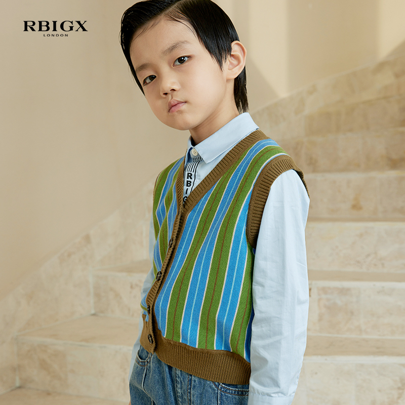 RBIGX/瑞比克纯棉V领针织马甲