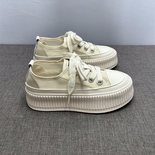 真皮透气网纱饼干鞋女休闲小白鞋
