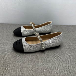 撤柜断码处理法式小银鞋玛丽珍女鞋晚晚风平底浅口单鞋温柔豆豆鞋