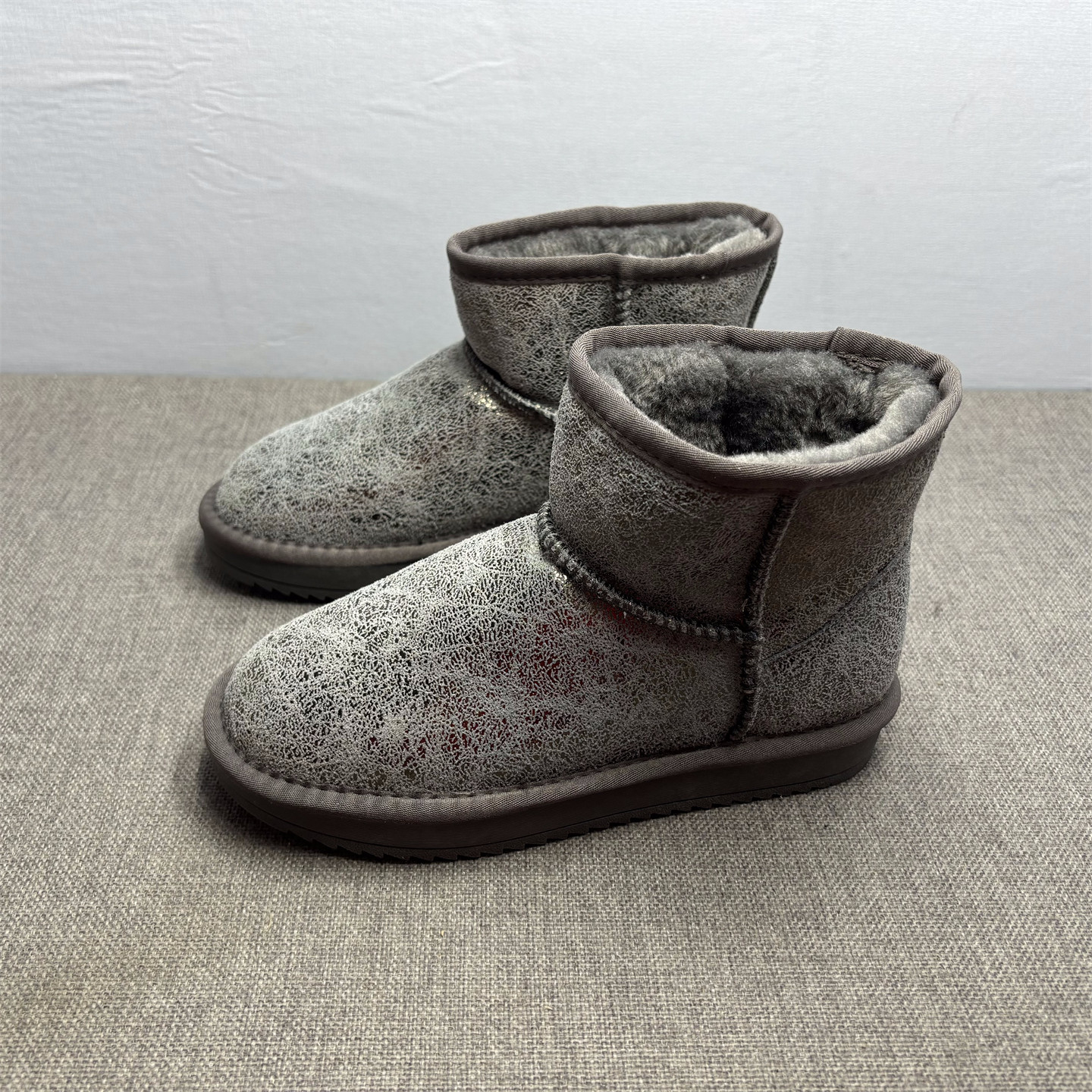 34码断码清仓磨砂牛皮雪地靴女冬季加绒加厚平底防滑真皮短筒棉鞋,女鞋,时尚雪地靴,淘宝优惠券,粉丝福利购,淘宝优惠卷