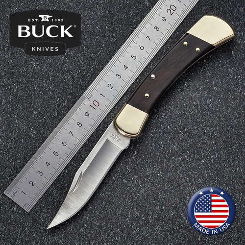 正品美国BUCK巴克进口户外折叠小刀野营110生存装备锋利高硬折刀