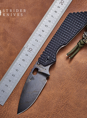 美国STRIDER挺进者正品猴网联名SMF高硬手工战术便携户外EDC折刀