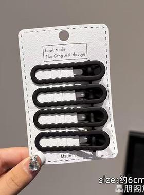 士隐形发夹黑色一字夹一字夹弧形碎发加厚留长发过渡期刘海尴尬期