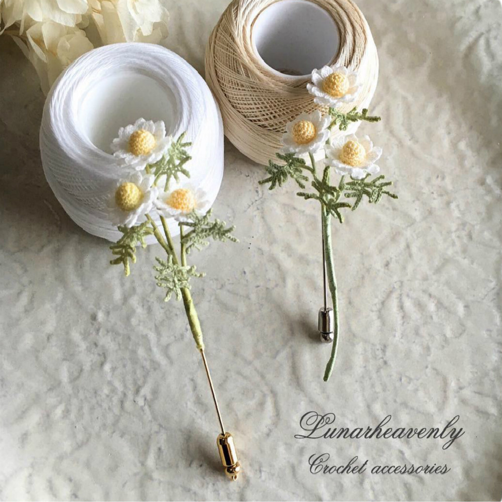 手工diy饰品材料圆形托盘一字针珍珠胸针自制胸章胸花别针配件