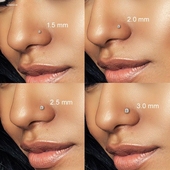 不打孔鼻钉钻贴免胶自粘 欧美恶魔钉万圣节酷女孩朋克风鼻钉假贴