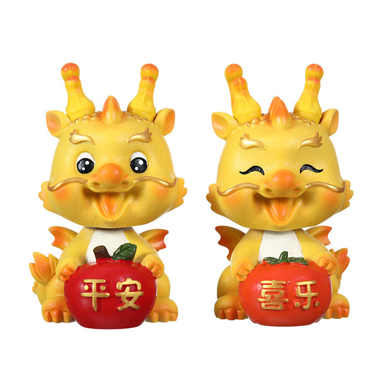 龙摆件工艺品创意国潮龙宝家居装饰生肖龙年可爱树脂喜庆公仔