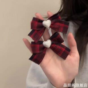 蝴蝶结发夹侧边刘海夹高级感公主头女2025新款夹子耳后发卡