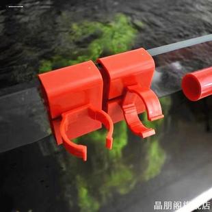 鱼缸灯管支架灯架夹子固定夹卡扣水管悬挂式万能玻璃灯拉筋水族