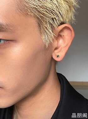 韩版罗马数字黑贝韩版罗马数字黑ins耳钉罗马钉家用收纳