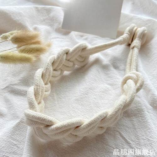 北欧温柔风手工编织绑带原木