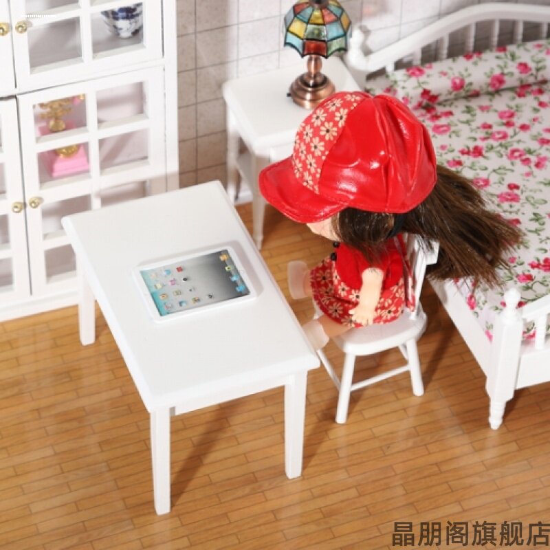 手办配件1:12仿真迷你平板电脑模型 ob11娃屋微缩场景道具bjd