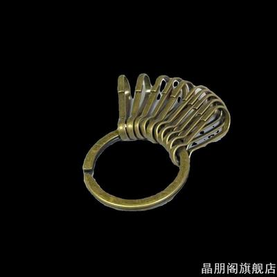 加厚钢制钥匙盘钥匙圈可标记钥匙牌分类管理收纳钥匙环扣锁钥串