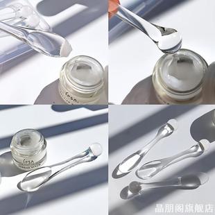 面霜挖取勺PS透明面霜勺化装品勺子分装工具面膜棒小挖捧美容棒