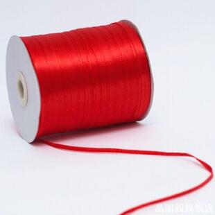 0.6CM丝带蛋糕绳子绑带手工diy玫瑰花束缎带结婚装饰红色绸带宽