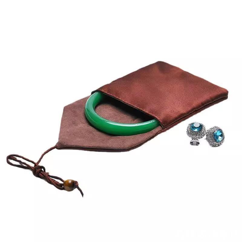 古法黄金手镯收纳袋佛珠文玩翡翠玉器珠宝首饰便携包装袋子高档