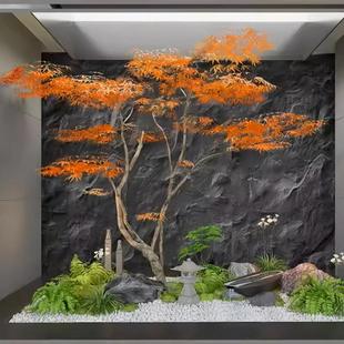 仿真红枫树日式鸡爪槭室内楼梯口天井下景观装饰假树橱窗绿植造景