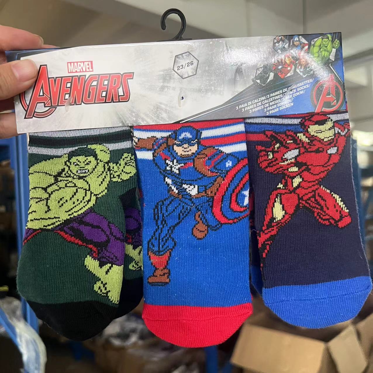 美国队长绿巨人钢铁侠棉袜