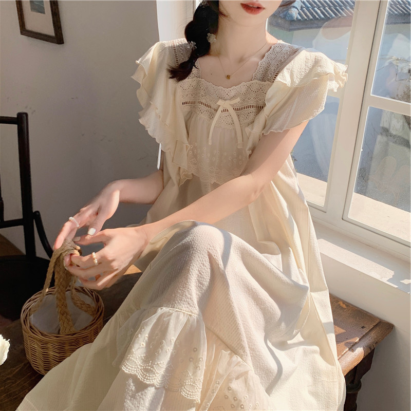 大码胖mm法式公主风睡裙