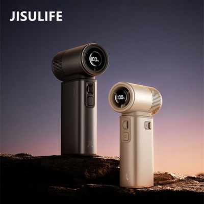 JISULIFE Handheld Fan Powerful Turbo Jet Fan 100 Speeds LED