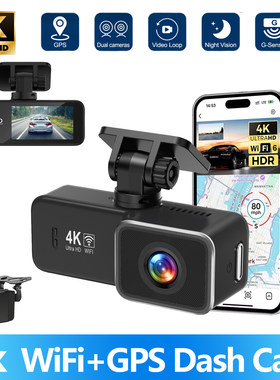 4K Dash Cam Car Dual Lens Recorder WiFi 24h Parking Monitor