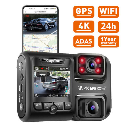 4K WiFi GPS Sony Dual Lens Car DVR Night Vision Cam Recorder