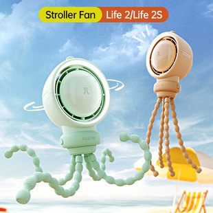 JISULIFE Portable Baby Stroller Fan Air Purify Turbo Tech