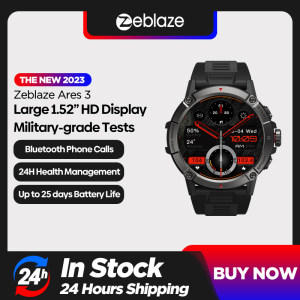 New 2023 Zeblaze Ares 3 Smart Watch Large 1.52'' IPS Display