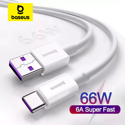 倍思66W/100W快充数据线充电线适用华为mate60pro小米14三星s23苹果15 6A USB to Type-C Cable Fast Charge