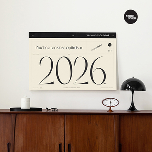 Moreover2026年大日历挂历手撕创意简约居家装 饰365天全年月历