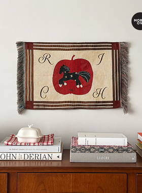 Moreover马上有钱毯子 沙发小毯墙壁地毯装饰毯 流苏餐边毯新年礼