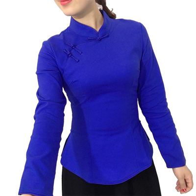 傲雪屋名国风改良春秋复古盘扣日常旗袍上衣 中式短款唐装女汉服