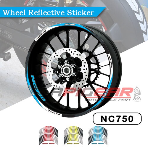 NC750S/X新款轮框反光贴纸17寸