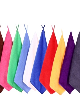 超细纤维毛巾吸水不掉毛25x25小方巾厨房清洁洗碗巾白色抹布加厚