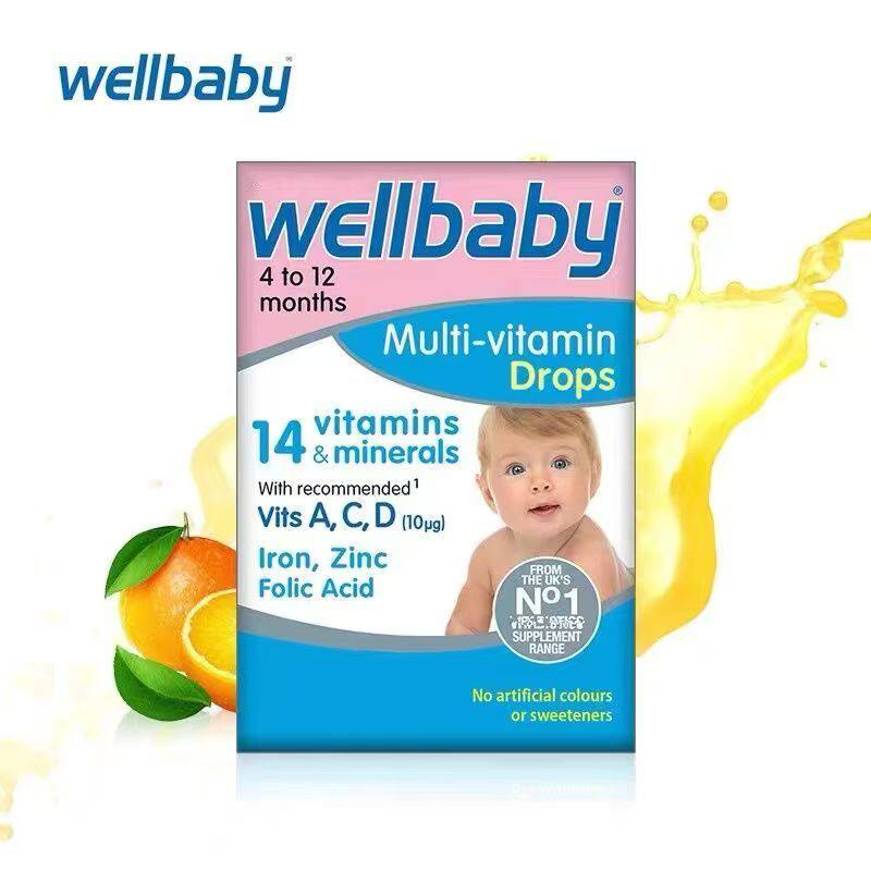 VITABIOTICS英国wellbaby婴幼儿14种复合维生素VD滴剂30ml26年12