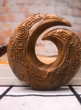 绿檀木项链时来运转吊坠长款百搭男女士民族风菩提配饰情侣款挂件