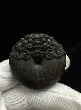 芽庄玉化糖结沉香木雕貔貅吊坠项链挂件饰品男女款狮子头平安扣