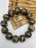 海南尖峰岭沉香手串18mm重28克左右老料黑油脂沉香男女款 佛珠手链