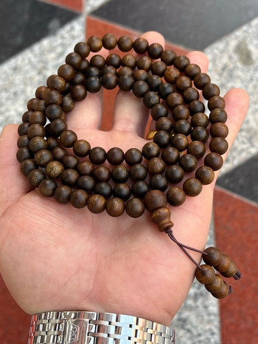 富森红土沉沉香手串0.8㎝佛珠手链约48克油脂丰富花香韵药香清甜
