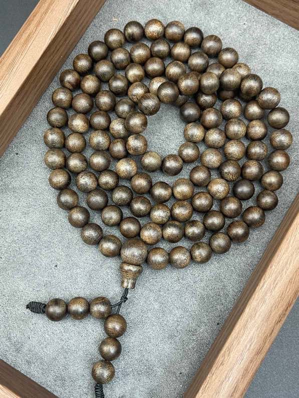 沉水文莱黑油老料沉香手串8mm108颗手链重约46克药香乳香甘醇项链