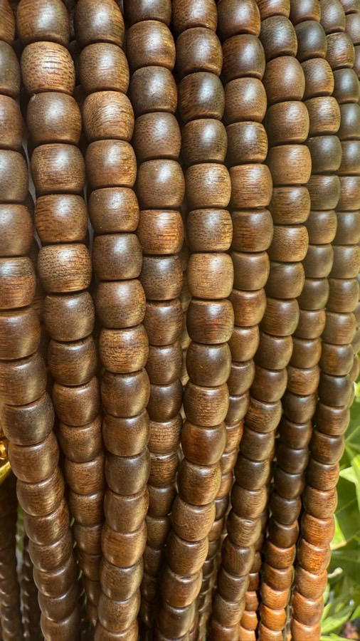 越南沉香8＊9mm佛珠手链鼓珠桶珠项链男女毛衣链挂件约53克沉水级