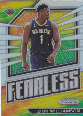 NBA球星卡Prizm2223特卡银折Fearless凑套#19锡安