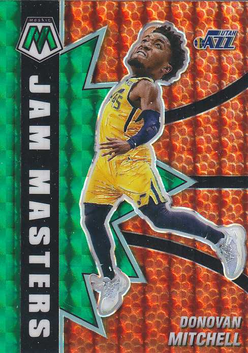 NBA球星卡2021马赛克大头特卡绿折凑套#7米切尔